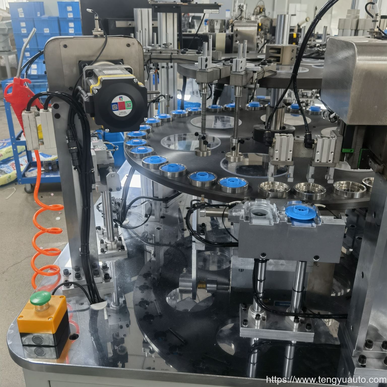 vacía la crema tarro de automatización de máquinas de montaje